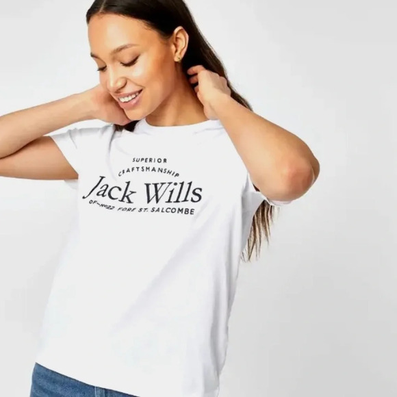 Jack Wills Forstal Boyfriend Logo T Shirt - Picture 1 of 4